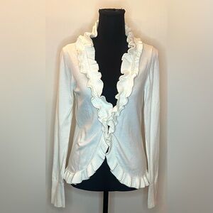 White House Black Market- Sweater Women's Small Rabbit Hair Blend Open Size S